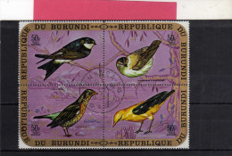 BURUNDI 1970 FAUNA BIRDS BLOCK UCCELLI FAUNE OISEAUX AIR MAIL AERIENNE POSTA AEREA USED OBLITERE - Usados
