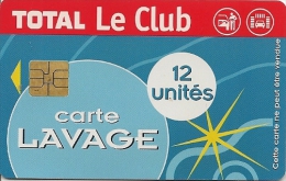 CARTE-PUCE-SO3--LAVAGE-TOTAL-L E CLUB-12-UNITES-TBE - Car Wash Cards