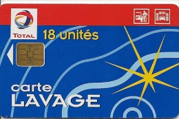 CARTE-PUCE-SA1--LAVAGE-TOTAL-18-UNITES-R° Bandeau Haut  ROUGE-TBE - Lavage Auto