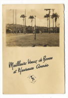 GUADELOUPE  /  MEILLEURS  VOEUX....en 1950  ( Cartelette De Voeux, Avec La Photo De La Place Principale De POINT-À-PITRE - Pointe A Pitre