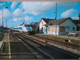 53 - LE GENEST - Ligne Paris-Brest - Rame TGV 312 - Le 28 Janvier 1990. - Le Genest Saint Isle