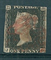 Great Britain 1840 SG 2 Used, Red MC Cancel - Used Stamps
