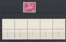 358BLM/R 10er Block Mit 5 Mal Nummer Selten!! - Coil Stamps