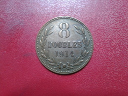 8 DOUBLES 1914 H - Guernesey