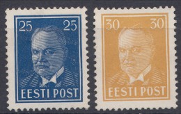 Estonia Estland 1938 Mi#135-136 Mint Hinged - Estonie