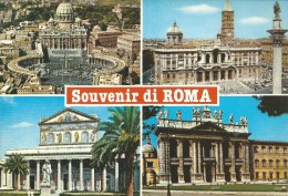 Souvenir Di Roma 4 Views  Da Fotocolour Kodak Ekachrome Plurigraf Terni No  644 - Panoramische Zichten, Meerdere Zichten