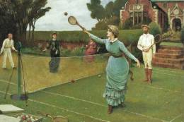 Painting S-t-a-m-p-ed Card Tennis Ball 1275 - Tennis