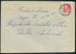 BuM0263 - Böhmen Und Mähren (1943) Petrowitz Bei Schüttenhofen - Petrovice U Susice (letter) Tariff: 1,20K - Lettres & Documents