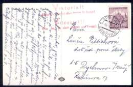 BuM0198 - Bohmen Und Mähren (1941) Sobotka - Sobotka (postmark: Viktoria!! - Vitezstvi!!) Postcard: Castle Trosky - Brieven En Documenten