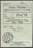 BuM0221 - Böhmen Und Mähren (1944) Klattau - Klatovy (Postal Money Order) - Brieven En Documenten