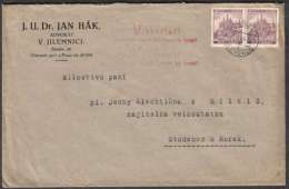 BuM0398 - Böhmen Und Mähren (1941) Starkenbach - Jilemnice (postmark: Viktoria!! - Vitezstvi!!); Letter, Tariff: 1,20K - Storia Postale