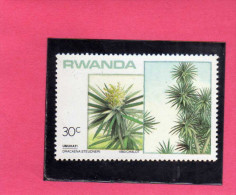 RWANDA 1984 FLORA LOCAL TREES DRACAENA STEUDNERI TREE ALBERI LOCALI UMUHATI ALBERO MNH - Ungebraucht