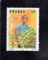 RWANDA 1983 CARDINAL MGR CARDIJN  Young Catholic Workers Movement Activities. Inscribed 1982 HARVESTING BANANAS  MNH - Unused Stamps