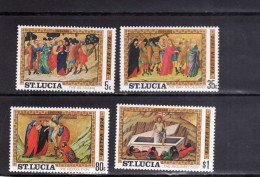 ST SAINT SANTA LUCIA 1974 EASTER PASQUA PAQUES COMPLETE SET SERIE COMPLETA  MNH - St.Lucia (...-1978)