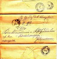 POLAND Prephilatelic 1878 BELZ Full Letter (transits PRZEMYSL) - ...-1860 Prephilately