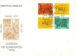 DDR Leipzig SST 1964 Leipziger Messe Frühjahrsmesse Mi. 1012 - 1013 VB Brief - Cartas & Documentos