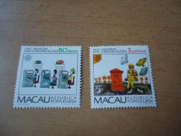 Macau: 2 Werte Weltkommunikationsjahr 1983 - Unused Stamps