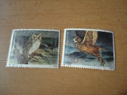 Israel: 2 Werte  Bibelvögel (1987) - Used Stamps (without Tabs)