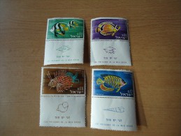 Israel: MiNr 266-269 Fische Des Roten Meeres (1962) - Oblitérés (avec Tabs)