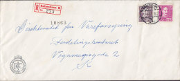 Denmark CAFE TAGENSBORG Registered Einschreiben Label KØBENHAVN N. 1947 Cover Brief König Christian Stamps (2 Scans) - Covers & Documents