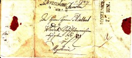 POLAND Prephilatelic 1844 JAROSLAW To MYSLENICE Full Letter - ...-1860 Prephilately