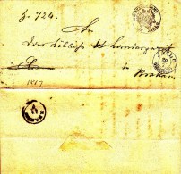 POLAND Prephilatelic 1877 JORDANOW To KROSCIENKA Full Letter - ...-1860 Voorfilatelie