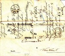 POLAND Prephilatelic 1871 KROSCIENKO To KRAKAU Full Letter - ...-1860 Vorphilatelie