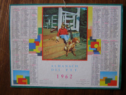 Enfant/chien/1calendrier Des Postes  1962.  Dept Du VAR(83) - Big : 1961-70