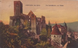 Wertheim Am Main, Die Schloßruine Von Osten - Wertheim