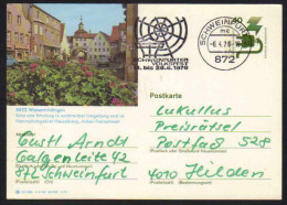 8822 - WASSERTRÜDINGEN  - BRD - HESSELBERG / 1976  GANZSACHE - BILDPOSTKARTE (ref E321) - Cartoline Illustrate - Usati