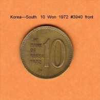 KOREA---South   10  WON   1972   (KM # 6a) - Korea (Zuid)
