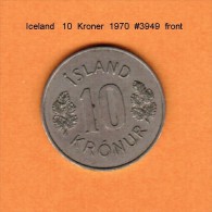 ICELAND   10  KRONUR   1970   (KM # 15) - IJsland