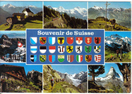 Carte Postale Suisse Les Blasons  écussons Des Cantons Trés Beau Plan - St. Anton