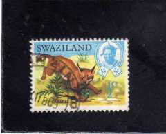 SWAZILAND 1969 FAUNA ANIMALS AFRICAN LYNX CARACAL WILDLIFE WILD ANIMAL ANIMALI LINCE AFRICANA ANIMALE SELVATICO USED - Swaziland (1968-...)