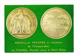 74 - INAUGURATION TUNNEL ROUTIER SOUS LE MONT BLANC - MEDAILLE COMMEMORATIVE - - Inwijdingen