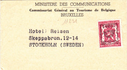 11231# BELGIQUE PETIT SCEAU PREOBLITERE 1-VII-50 / 30-VII-51 / BANDE IMPRIME Pour STOCKHOLM SUEDE SVERIGE SWEDEN - Typo Precancels 1936-51 (Small Seal Of The State)