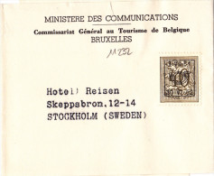 11232# BELGIQUE CHIFFRE SUR LION PREOBLITERE 1-VII-51 / 30-VI-52 / BANDE IMPRIME Pour STOCKHOLM SUEDE SVERIGE SWEDEN - Typografisch 1951-80 (Cijfer Op Leeuw)