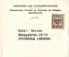 11233# BELGIQUE CHIFFRE SUR LION PREOBLITERE 1-I-52 / 31-XII-52 / BANDE IMPRIME Pour STOCKHOLM SUEDE SVERIGE SWEDEN - Typografisch 1951-80 (Cijfer Op Leeuw)