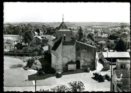 Cpsm Du 79  Mauze Le Mignon L´ église ...  En Avion Au-dessus De ....   BCH10 - Mauze Sur Le Mignon