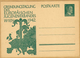 Carte Entier Postal Deutsches Reich Grundungstagung Des Europaeischen Jugendverbandes Wien 1942 - Wien Mitte