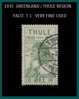 GREENLAND 1935 THULE 10 ORE VERY FINE USED FACIT T1 - Thulé