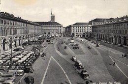 TORINO 1952 - PIAZZA SAN CARLO - ANIMATA - AUTO - C698 - Places & Squares