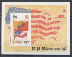 Bhutan - 1978 USA Independence Block MNH__(TH-6295) - Bhutan