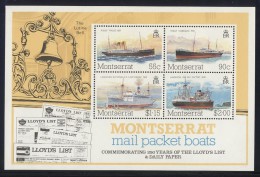 Montserrat - 1984 Post Vessels Block MNH__(FIL-9981) - Montserrat