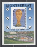 Montserrat - 1990 World Cup Block MNH__(TH-9378) - Montserrat