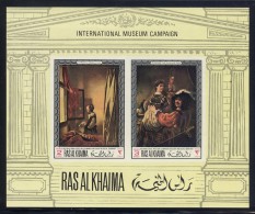 Ras Al Khaima - 1968 National Gallery Block (2) IMPERFORATE MNH__(FIL-9899) - Ra's Al-Chaima