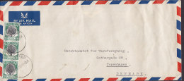 Malaya State Kedah Airmail Par Avion PADANG SERAI 1950 Cover Brief To Denmark 3-Stripe !! - Kedah