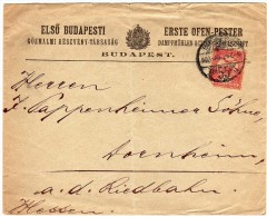 Hongrie: 1909 Lettre De Société Voyagée - Lettres & Documents