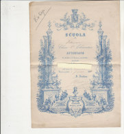 PO3766C# DIPLOMA - ATTESTATO DI STUDIO E BUONA CONDOTTA - SCUOLA ELEMENTARE MUNICIPALE DI PORTANUOVA TORINO 1872 - Diplômes & Bulletins Scolaires