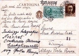 ITALIEN 1935,  30 Cent Ganzsache Mit 1.25 ESPRESSO Zusatzfrankierung Auf Pk - Poste Exprèsse